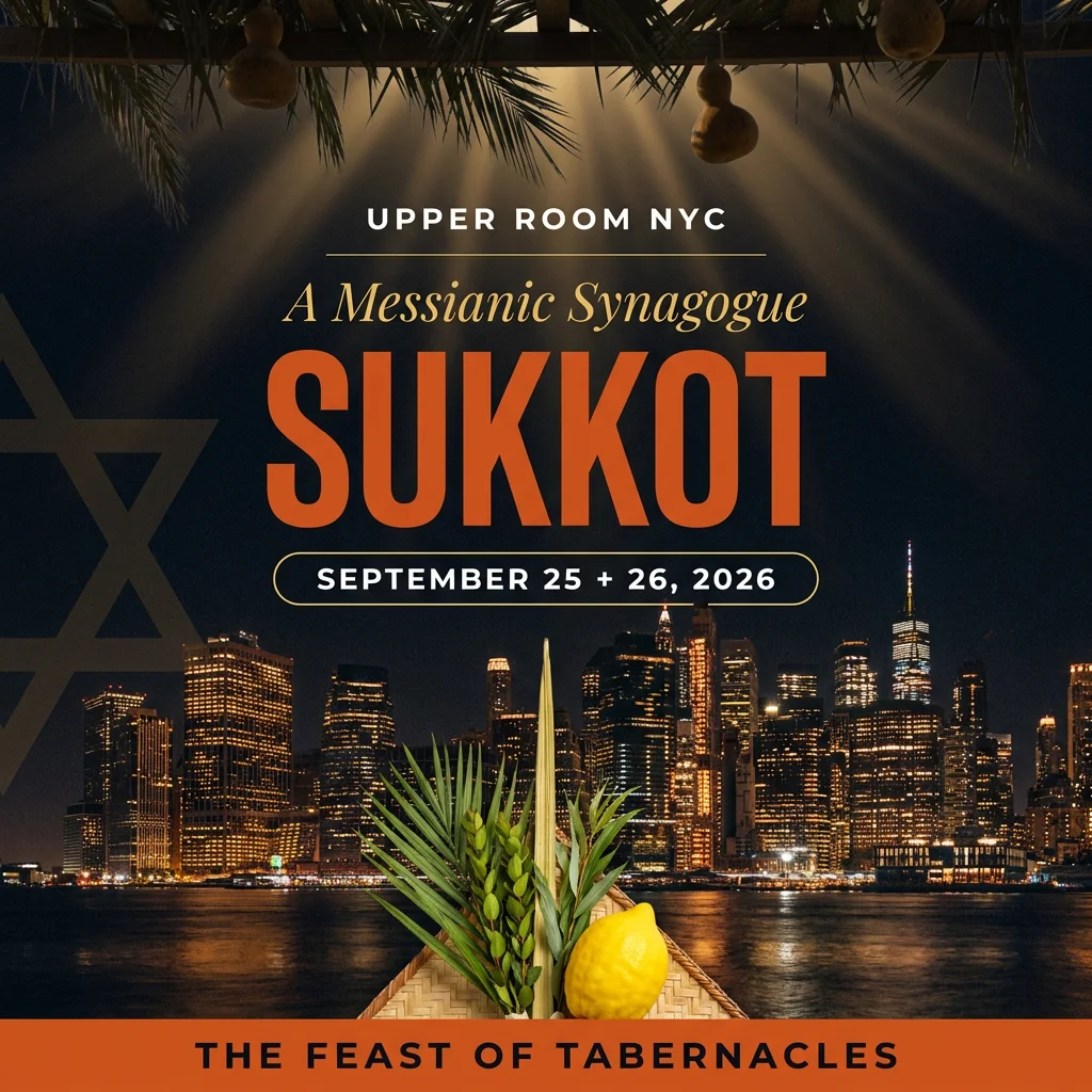 Sukkot at Upper Room NYC — September 25 and 26, 2026, the Feast of Tabernacles
